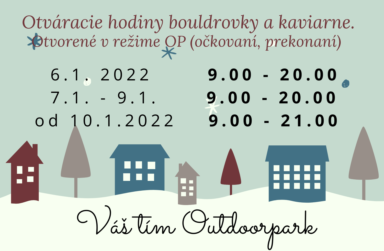 Otv racie Hodiny Od 6 1 2022 BOULDROVKA